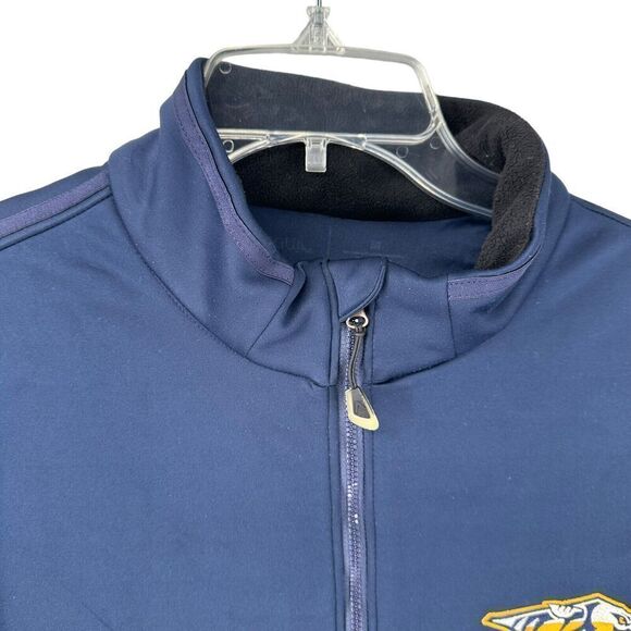 Nashville Predators Jacket Mens Size M Full Zip Navy Blue Antigua Fleece Lined - Picture 5 of 10